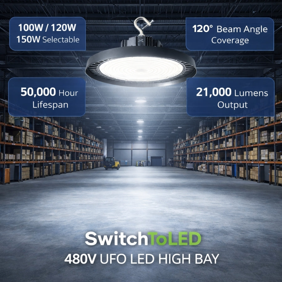 WAWA Lights 150 watt dimmable LED high bay UFO light