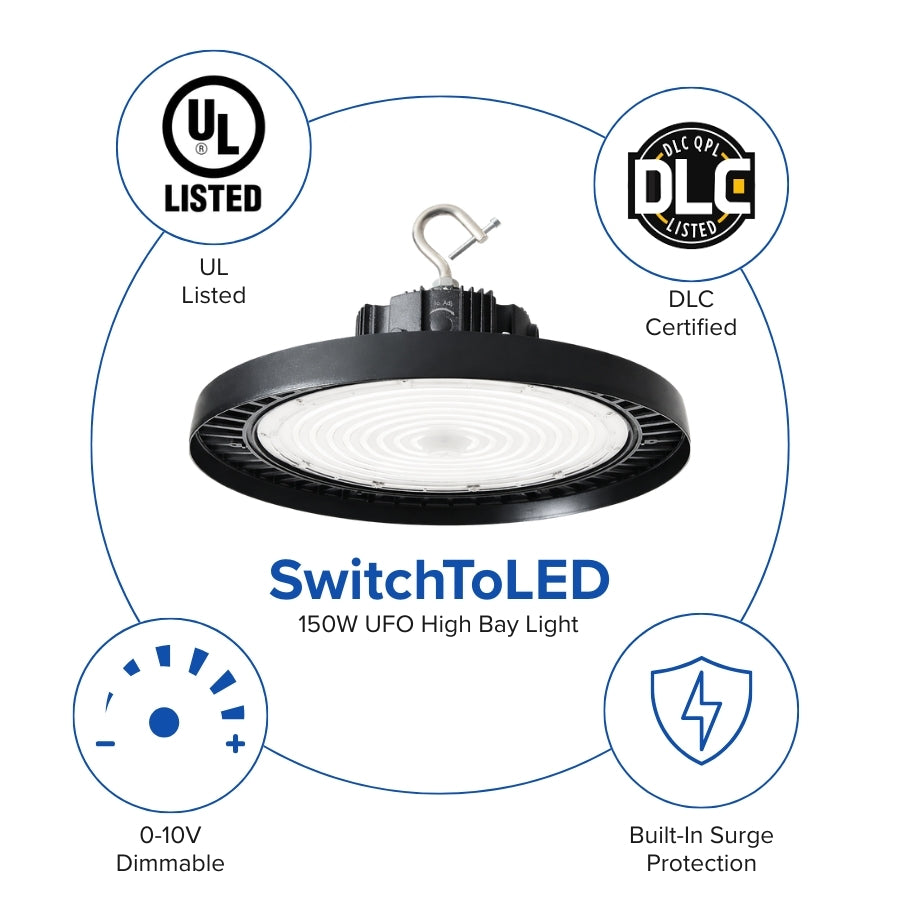 WAWA Lights 150W UFO LED high bay lighting