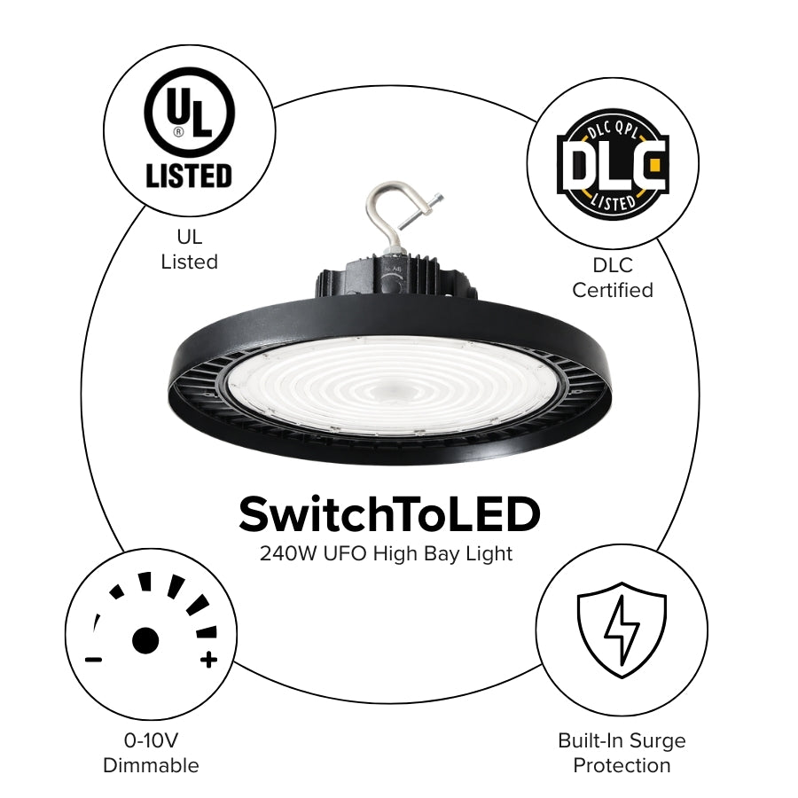 WAWA Lights 200W LED UFO high bay light