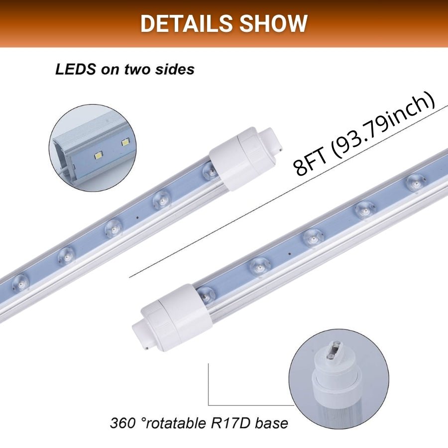 WAWA Lights 8ft LED Tube Lights